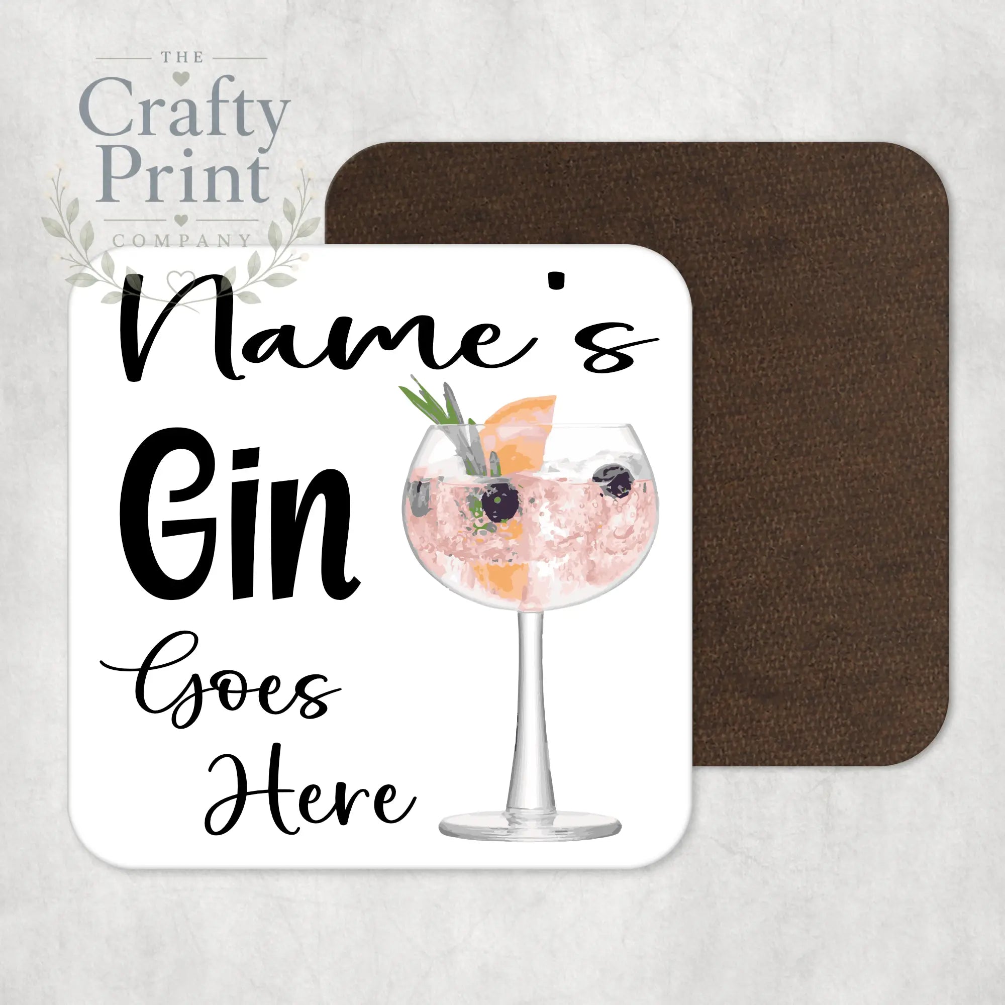 Gin Goes Here Personalised Drinks Coaster - Coasters