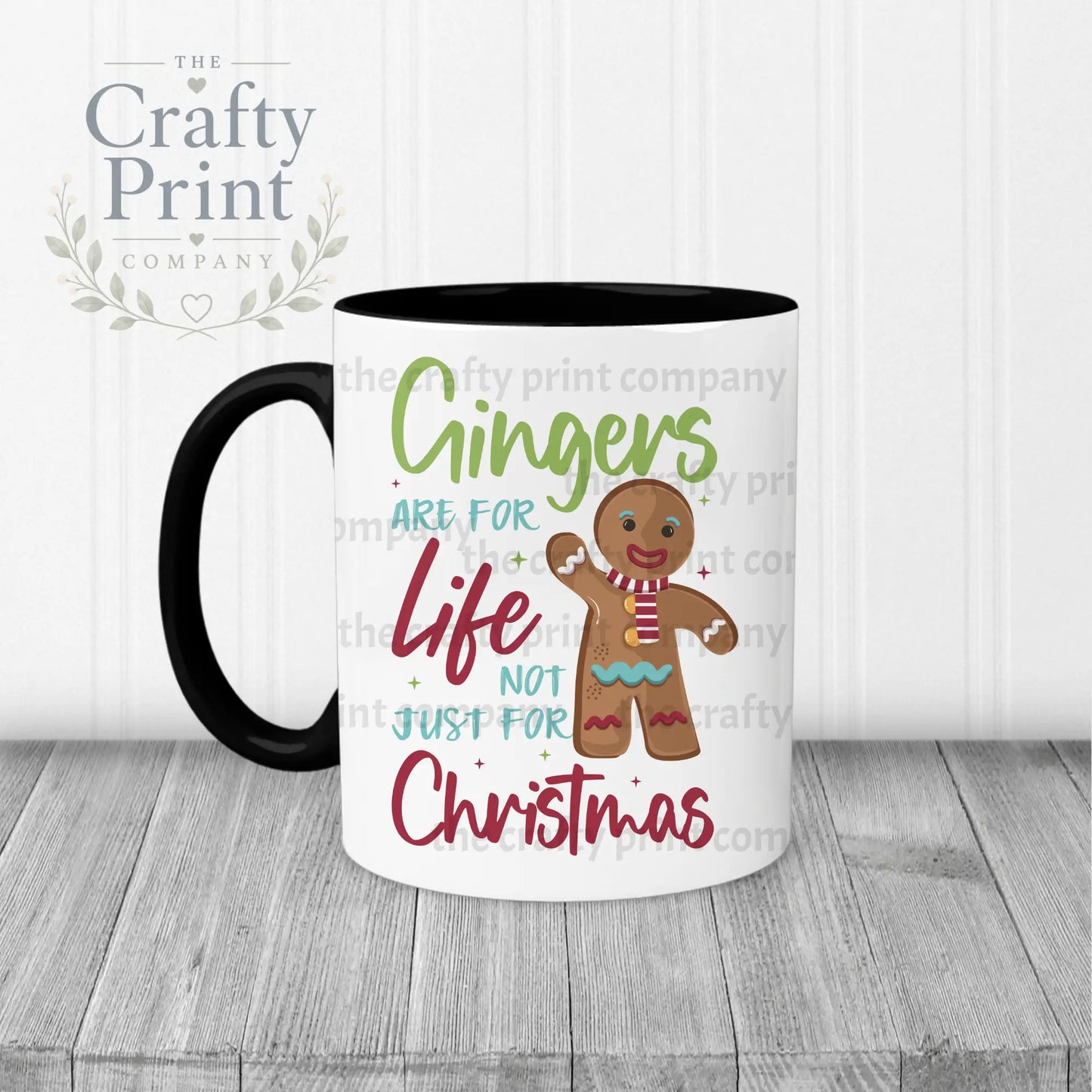 Gingers are for Life Mug - Black Handle & Inner - Mugs
