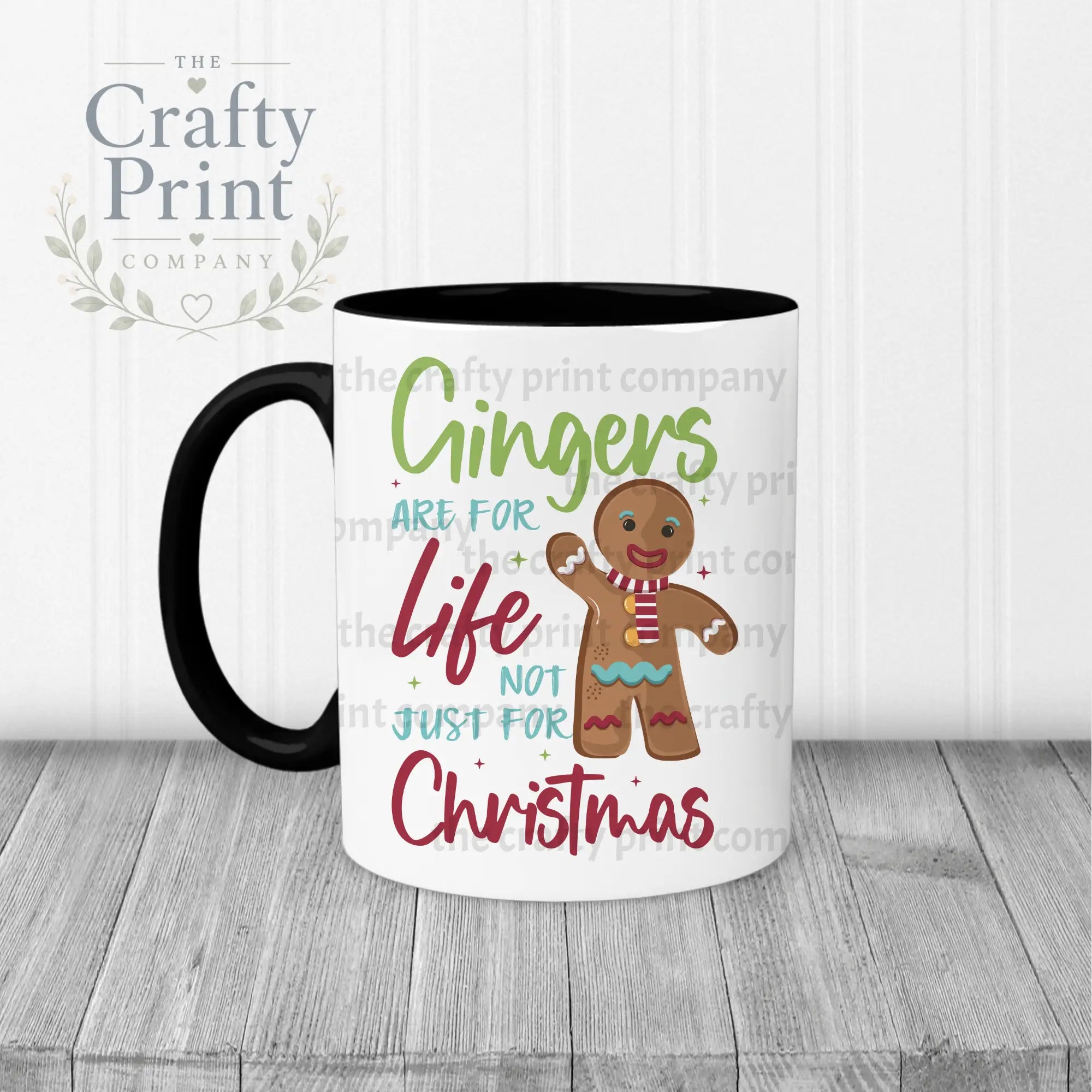 Gingers are for Life Mug - Black Handle & Inner - Mugs