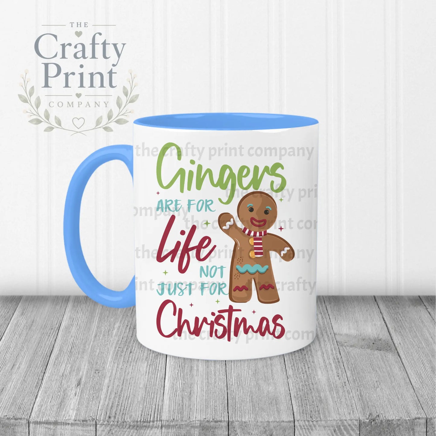 Gingers are for Life Mug - Blue Handle & Inner - Mugs