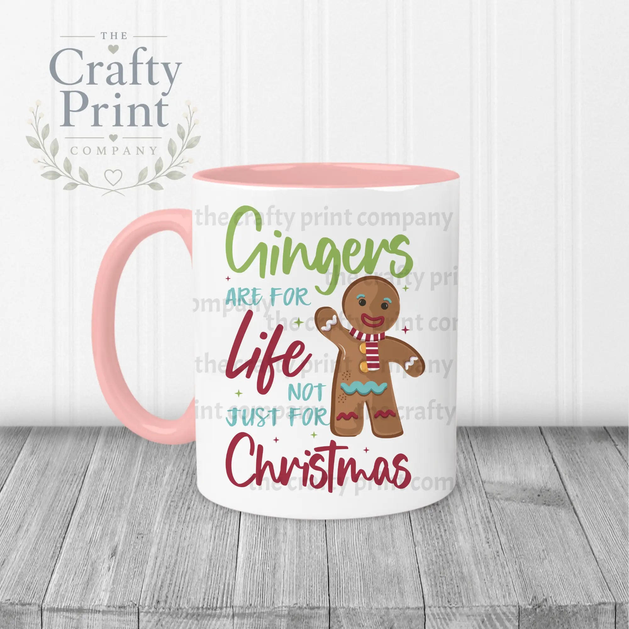 Gingers are for Life Mug - Pink Handle & Inner - Mugs