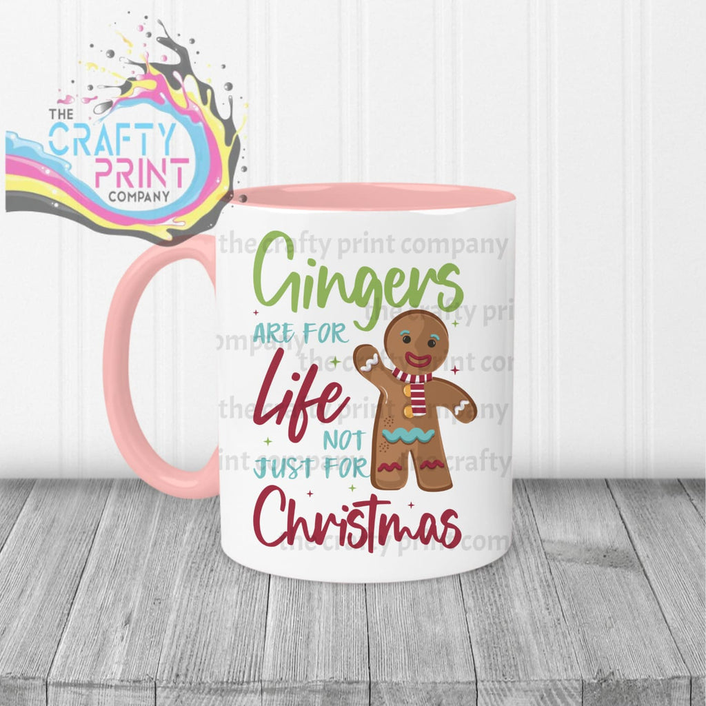 Gingers are for Life Mug - Pink Handle & Inner - Mugs