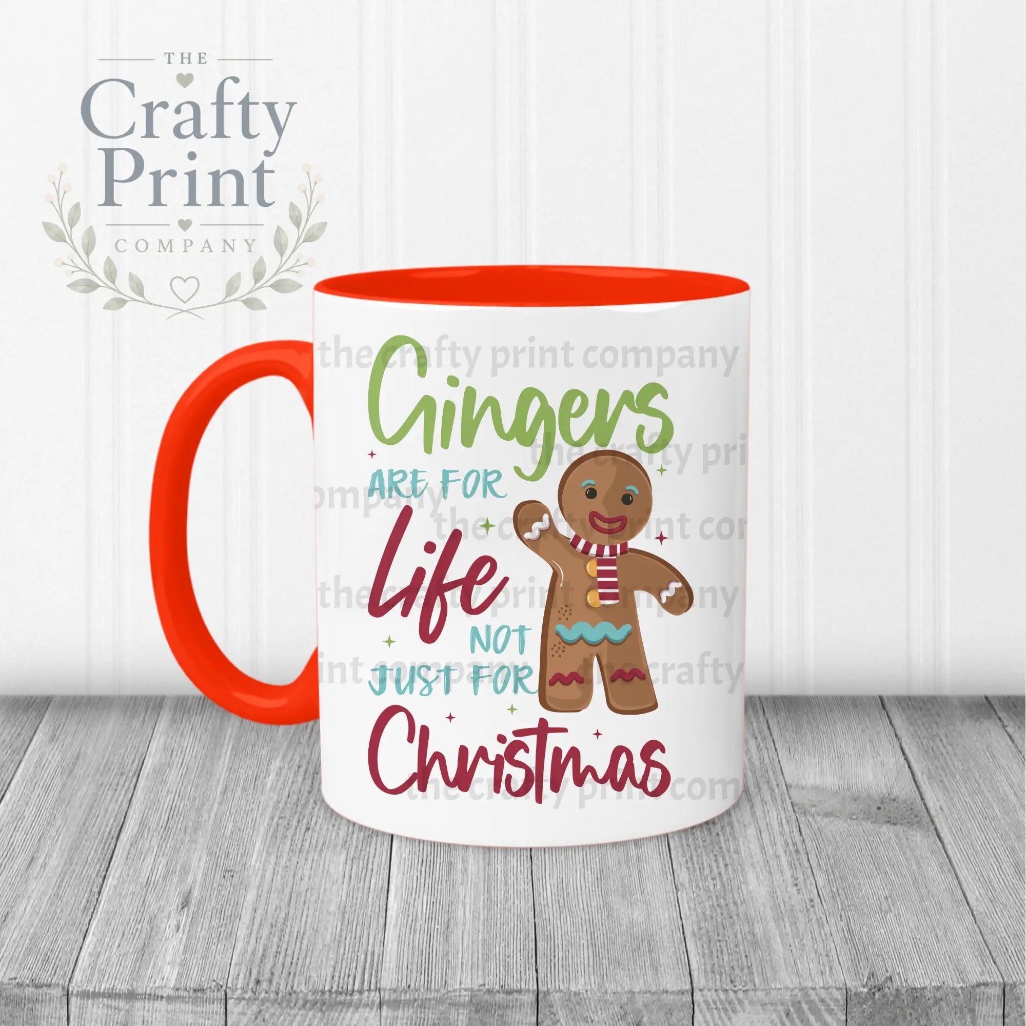 Gingers are for Life Mug - Red Handle & Inner - Mugs