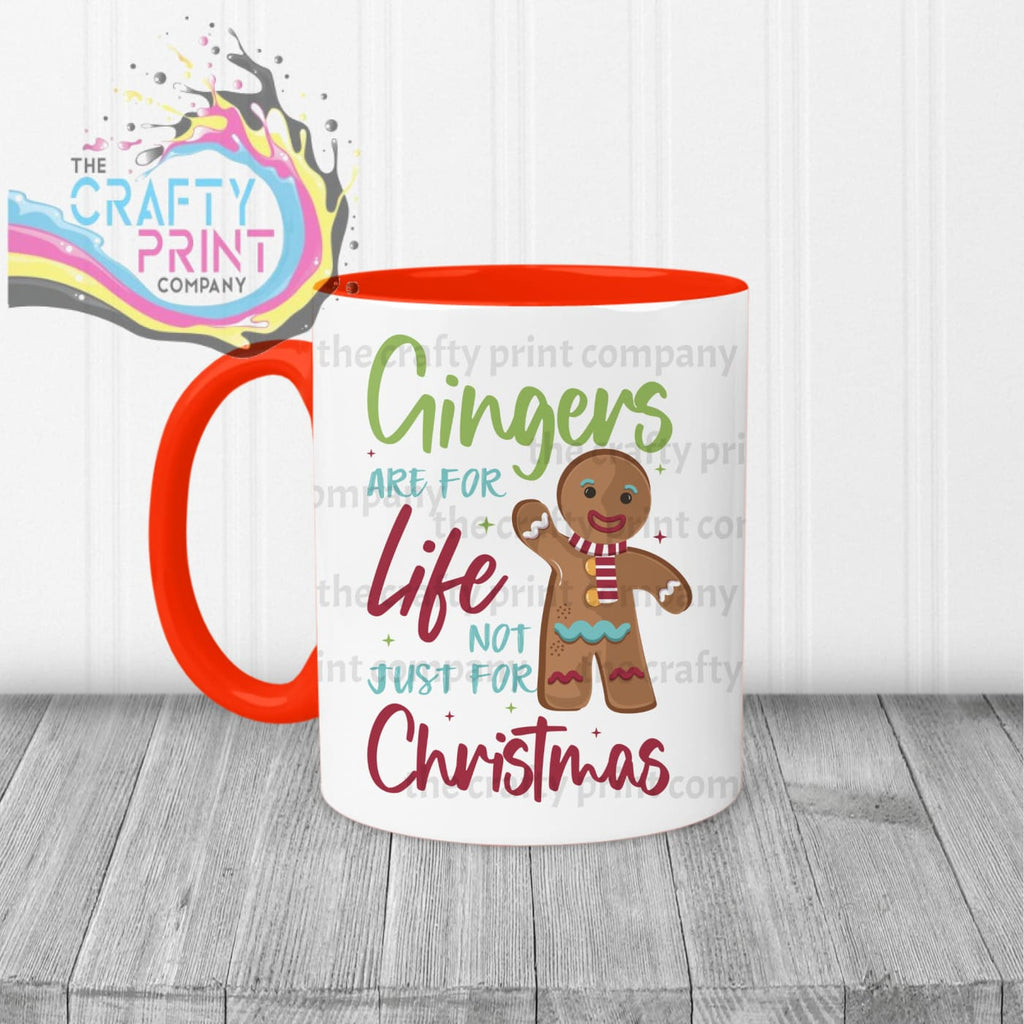 Gingers are for Life Mug - Red Handle & Inner - Mugs
