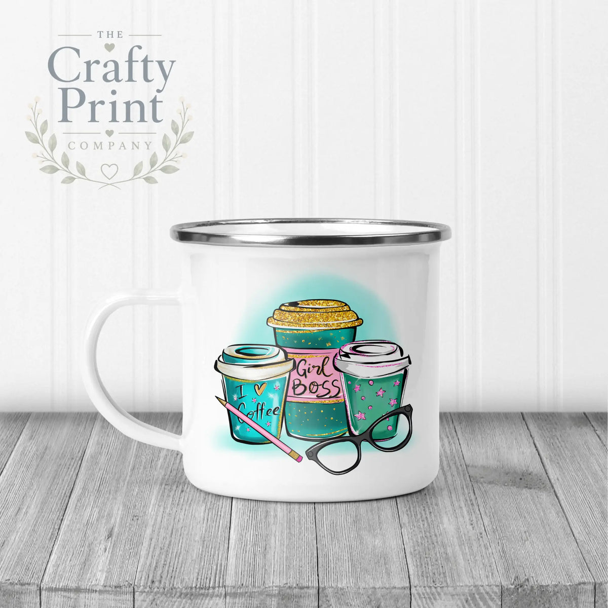 Girl Boss Mug - Enamel - Mugs