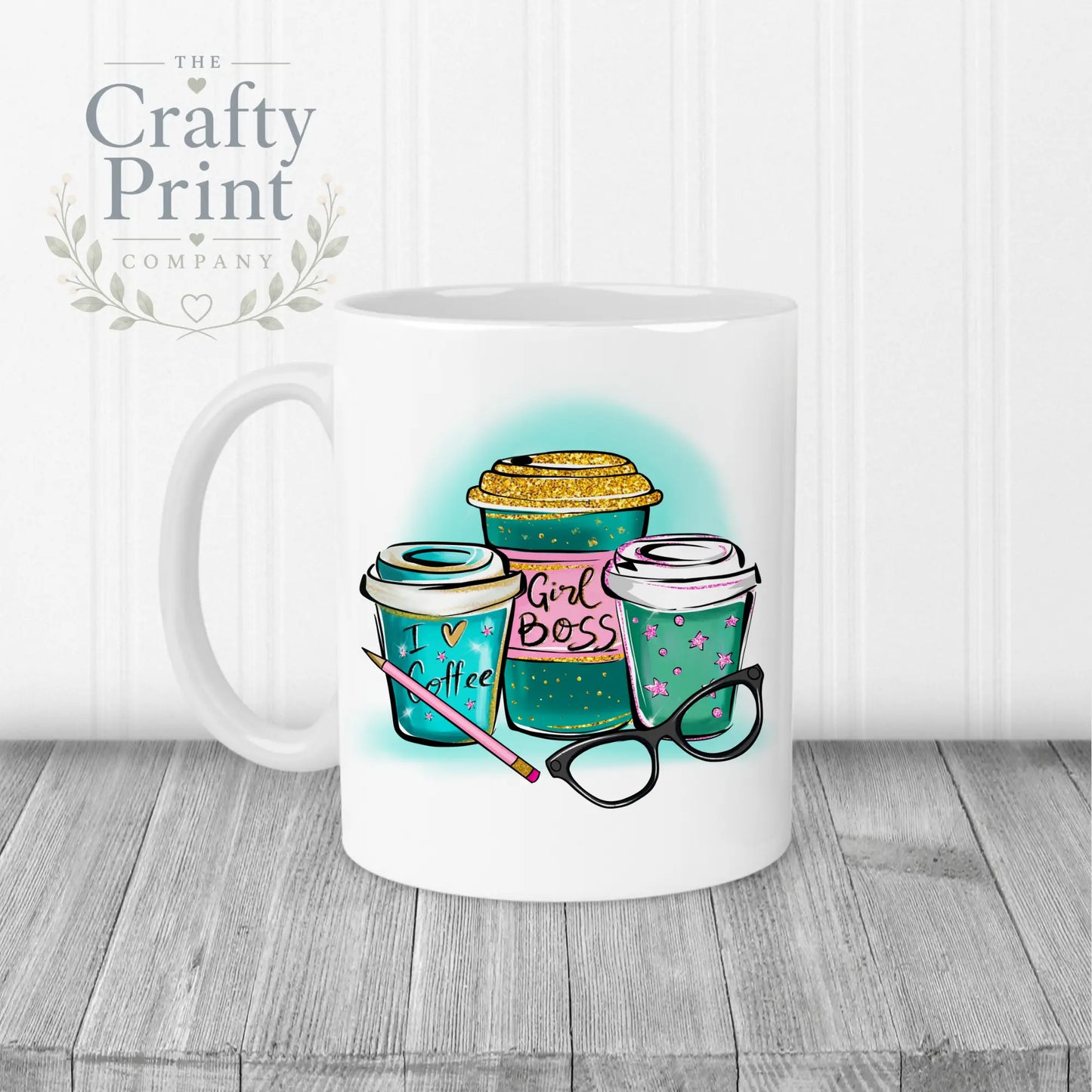 Girl Boss Mug - White Handle & Inner - Mugs