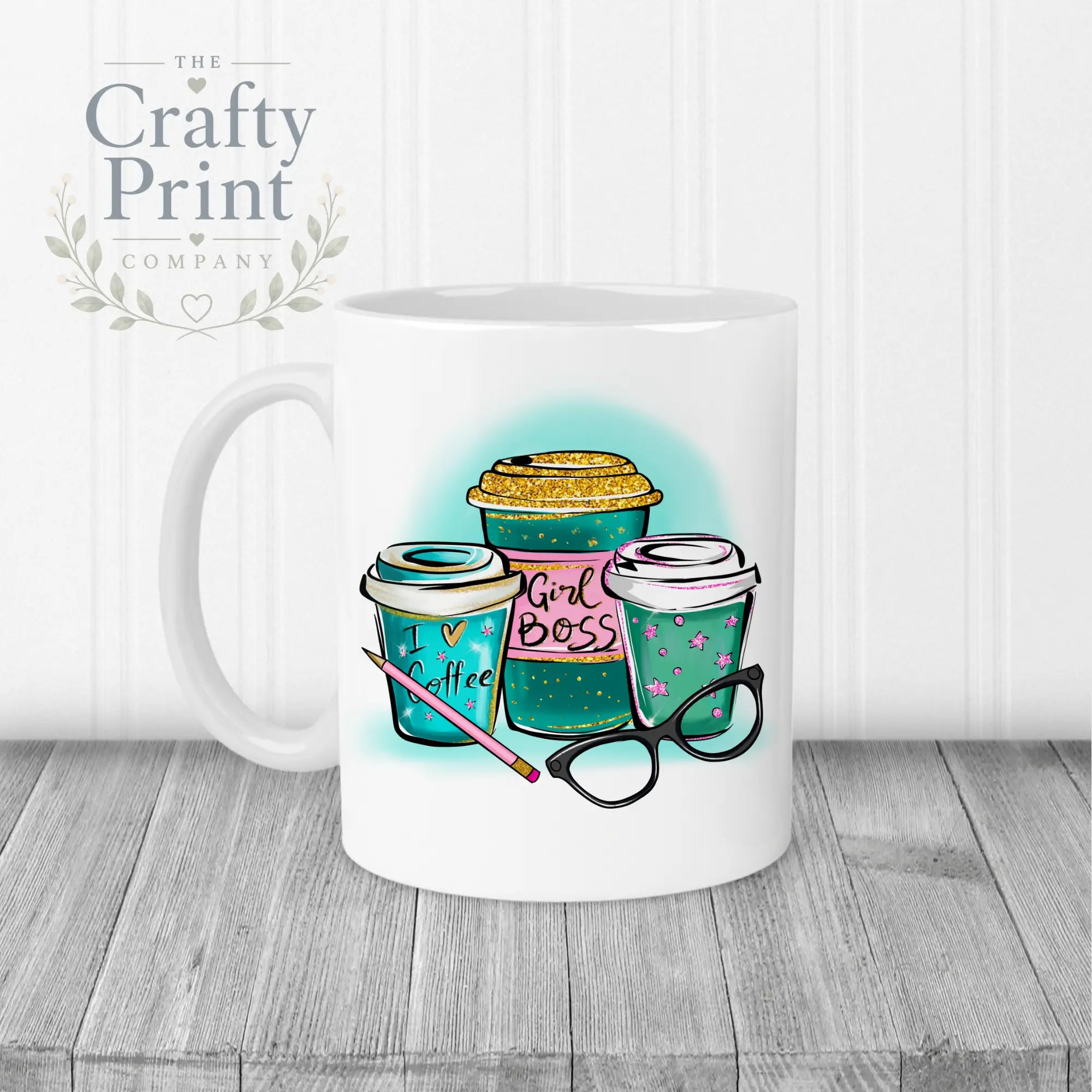 Girl Boss Mug - White Handle & Inner - Mugs