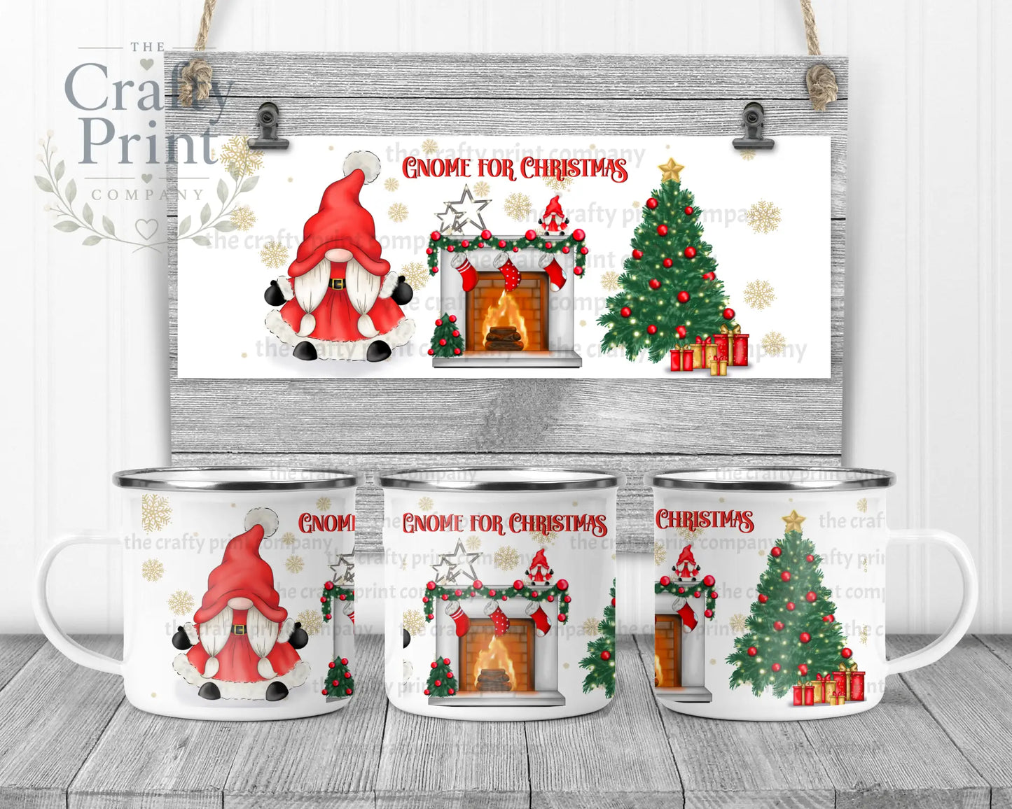 Gnome For Christmas Mug - Enamel - Mugs