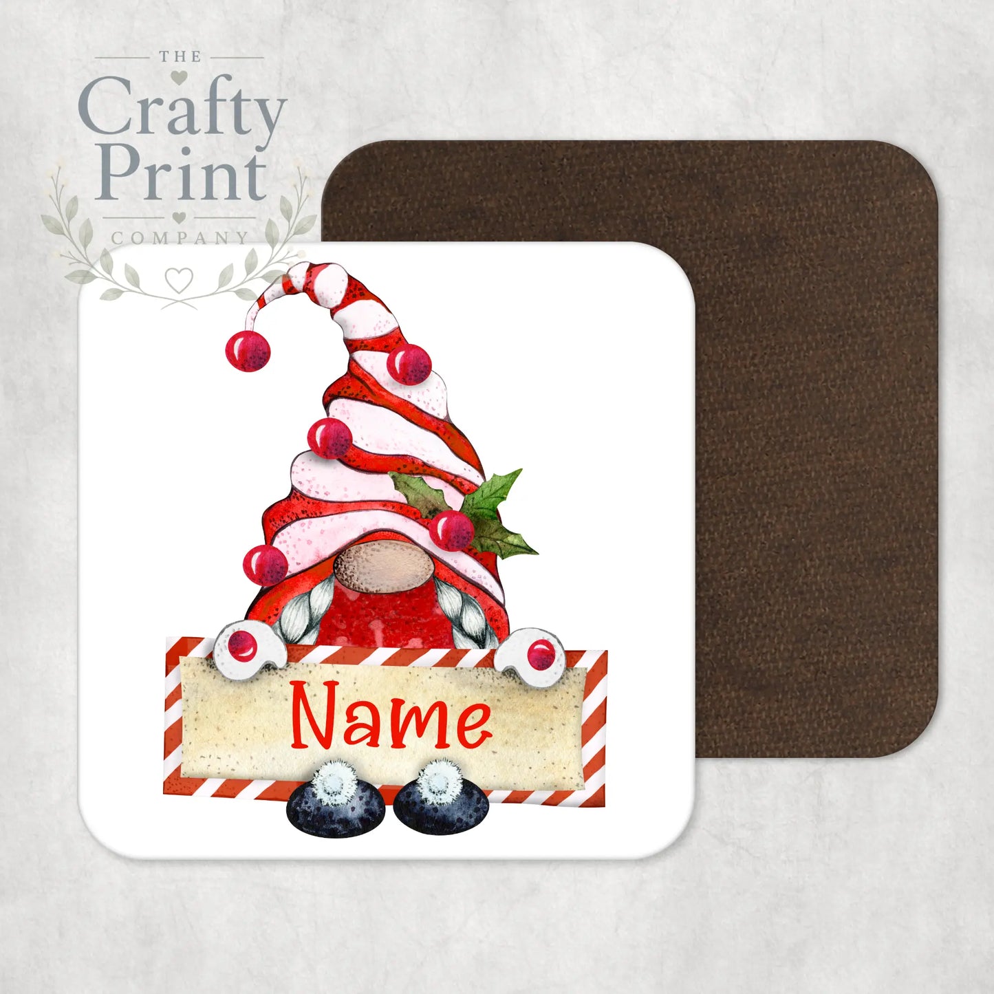 Gnome Personalised Coaster - Female - Coasters