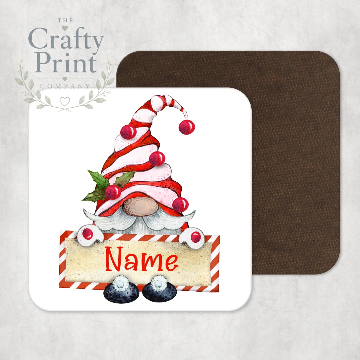 Gnome Personalised Coaster - Male - Coasters