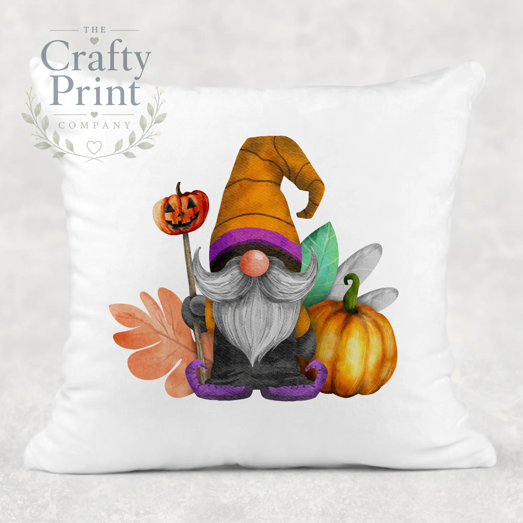 Gnome Pumpkin Halloween Cushion - Chair & Sofa Cushions