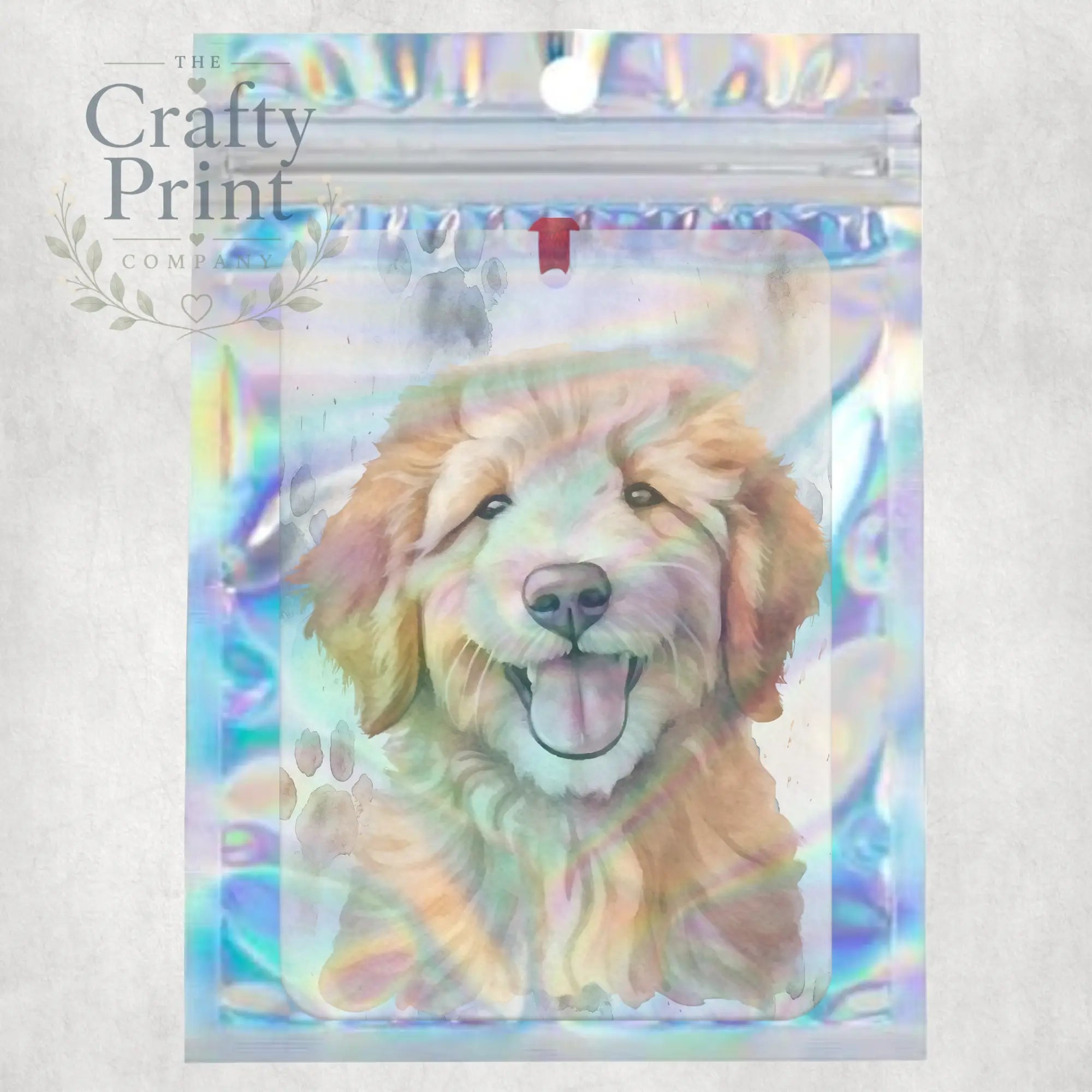 Golden Doodle Paw Print Car Air Freshener - Vehicle