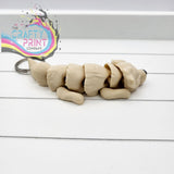 Golden Retriever Dog Articulated Flexi Keyring / Fidget