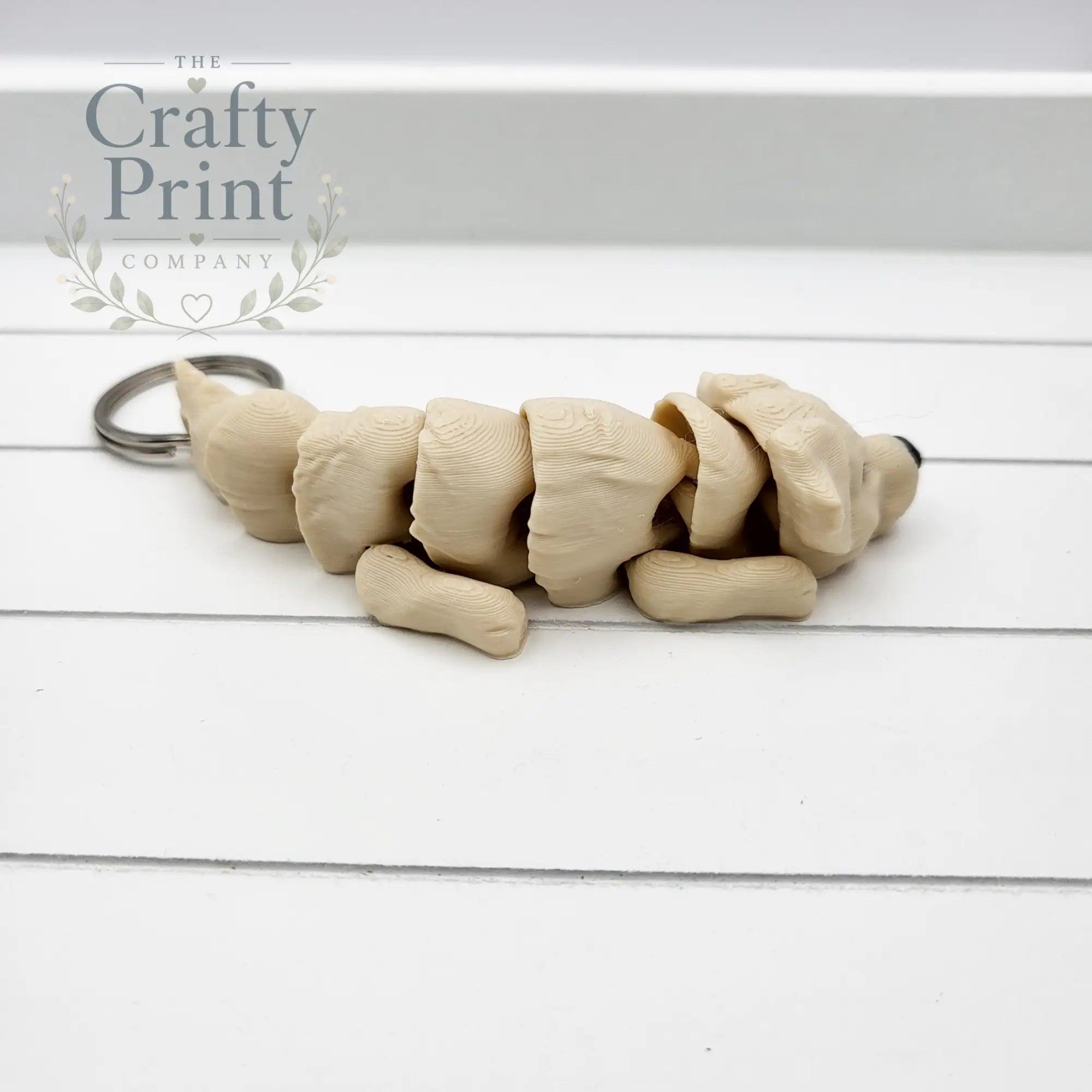 Golden Retriever Dog Articulated Flexi Keyring / Fidget