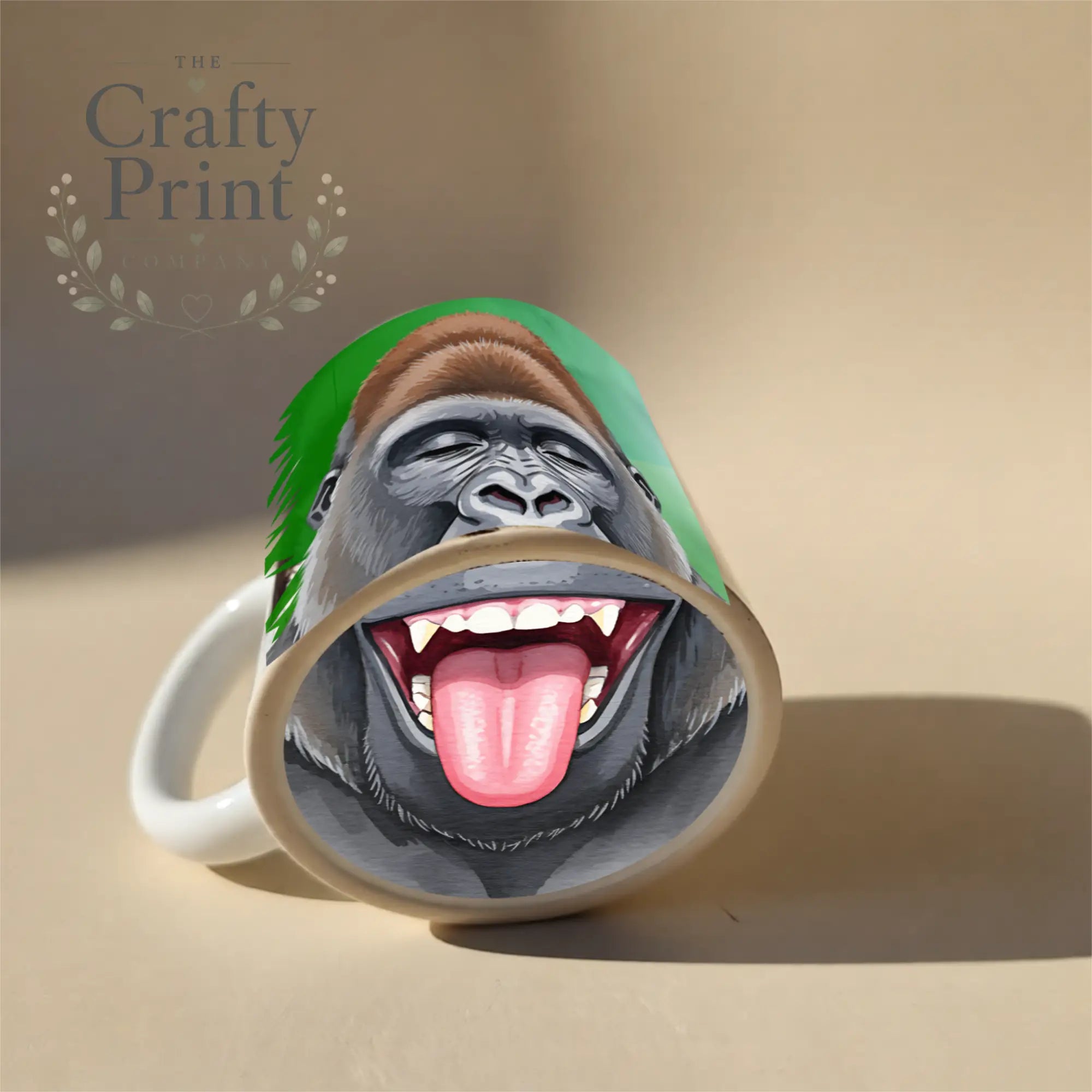 Gorilla Mug with Hidden Mouth Design - Mugs