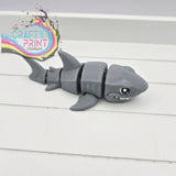 Great White Shark Articulated Flexi Fidget Toy - Without
