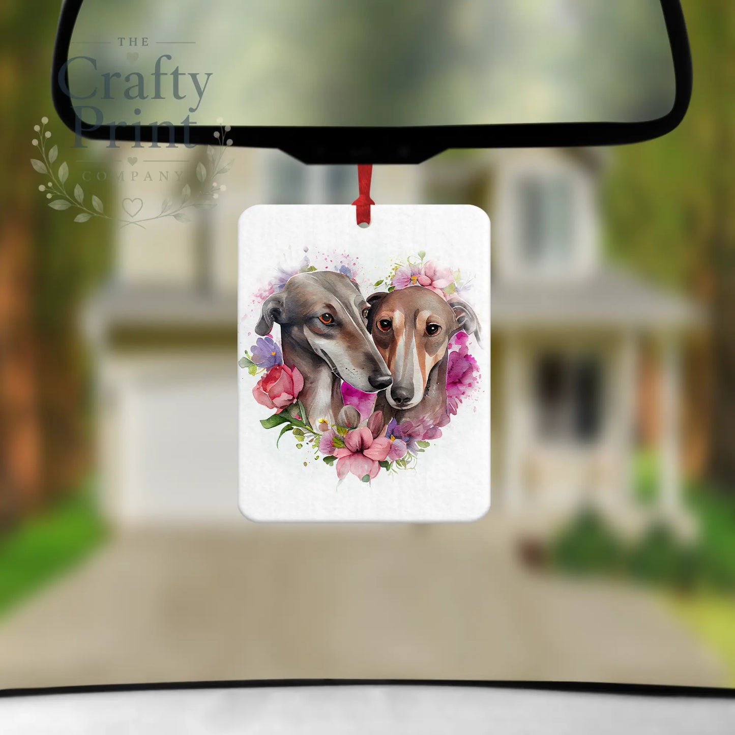 Greyhounds Floral Car Air Freshener - Vehicle Fresheners