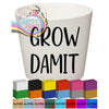 Grow Damit Plant Pot Decal / Sticker - Decorative Stickers