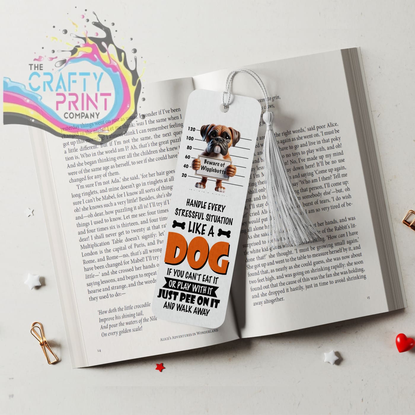 Handle every situation like a Dog Boxer Bookmark - Fabric