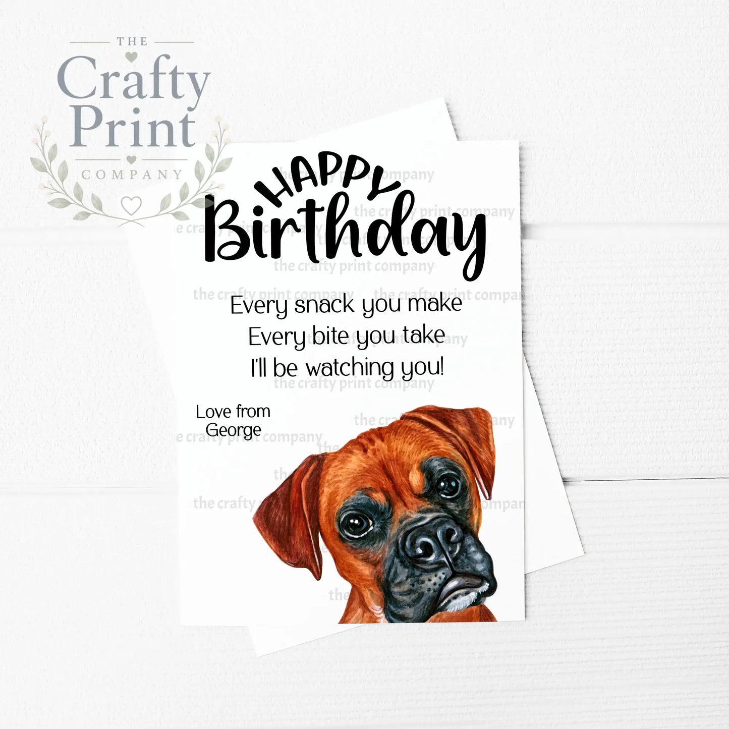 Happy Birthday Every snack you make Boxer A5 Card