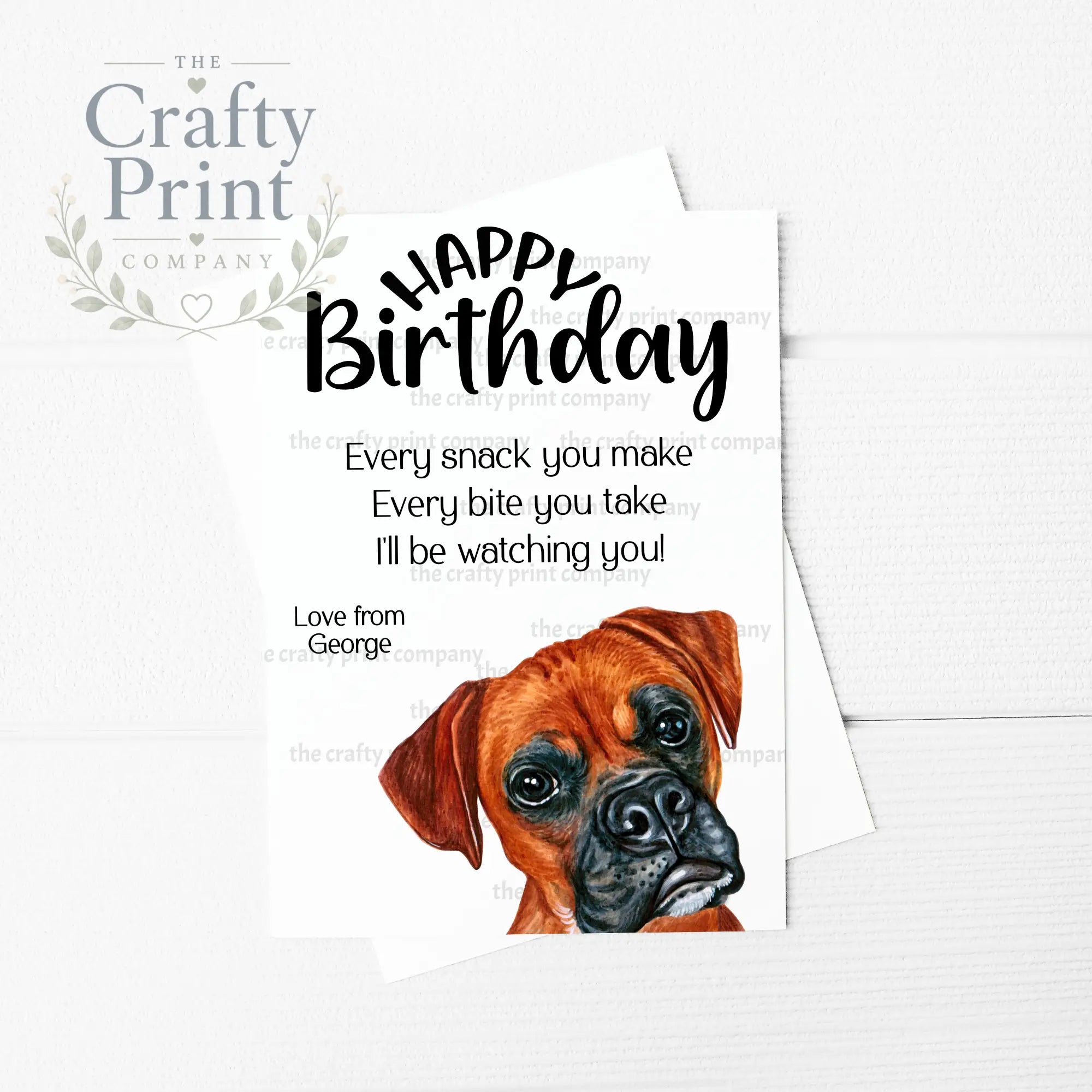 Happy Birthday Every snack you make Boxer A5 Card