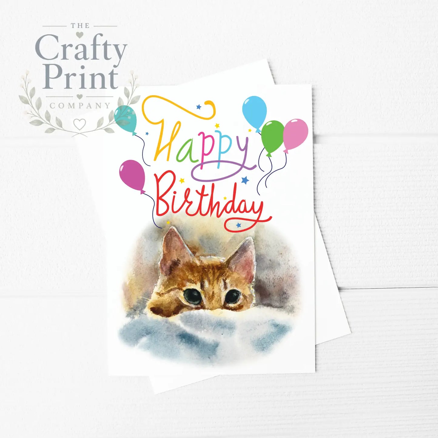 Happy Birthday Ginger Cat A5 Card & Envelope - Greeting