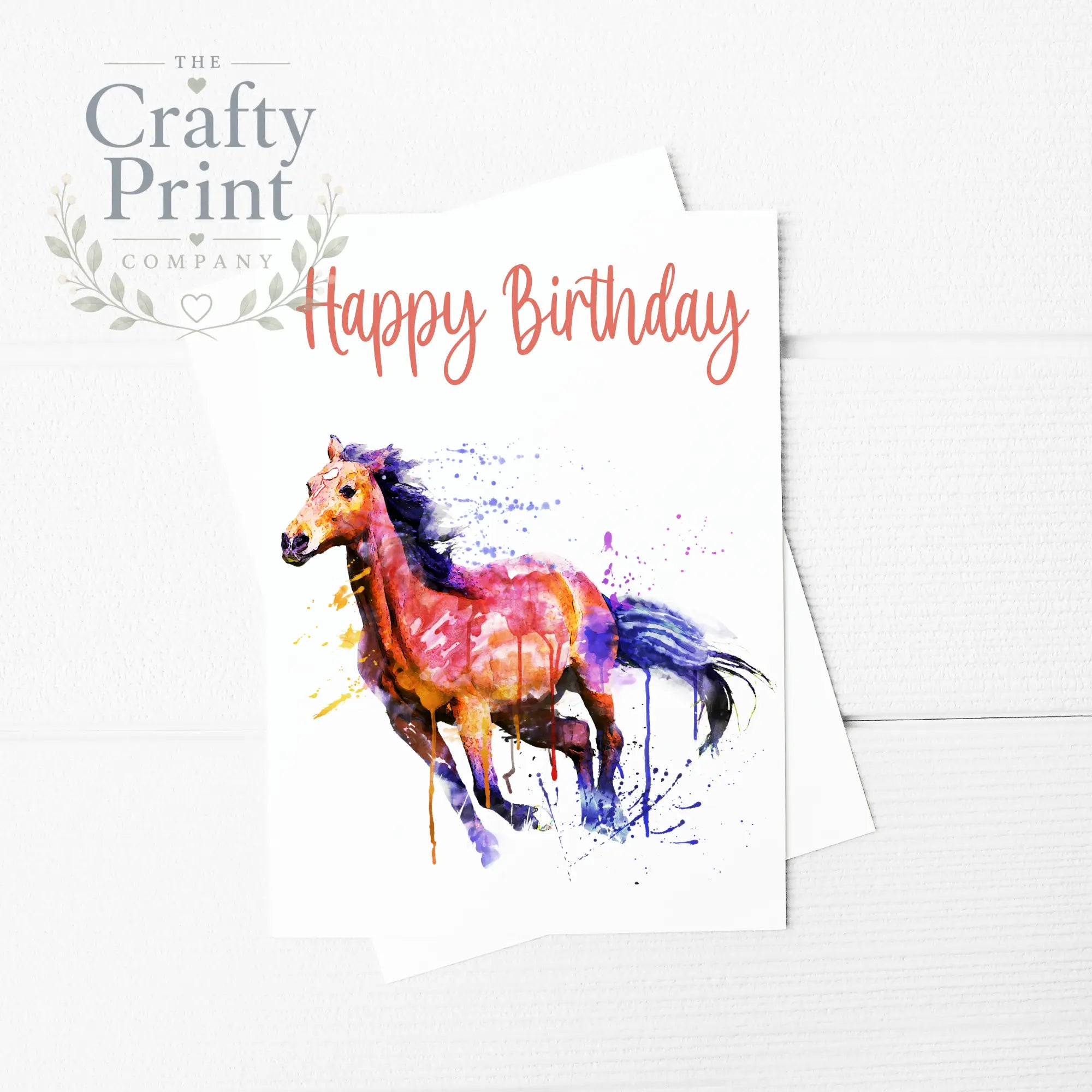 Happy Birthday Horse A5 Card & Envelope - Greeting Note