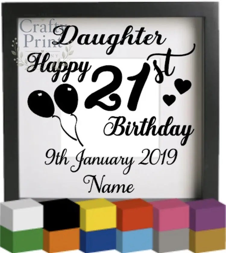 Happy Birthday Personalised Vinyl Decal Sticker