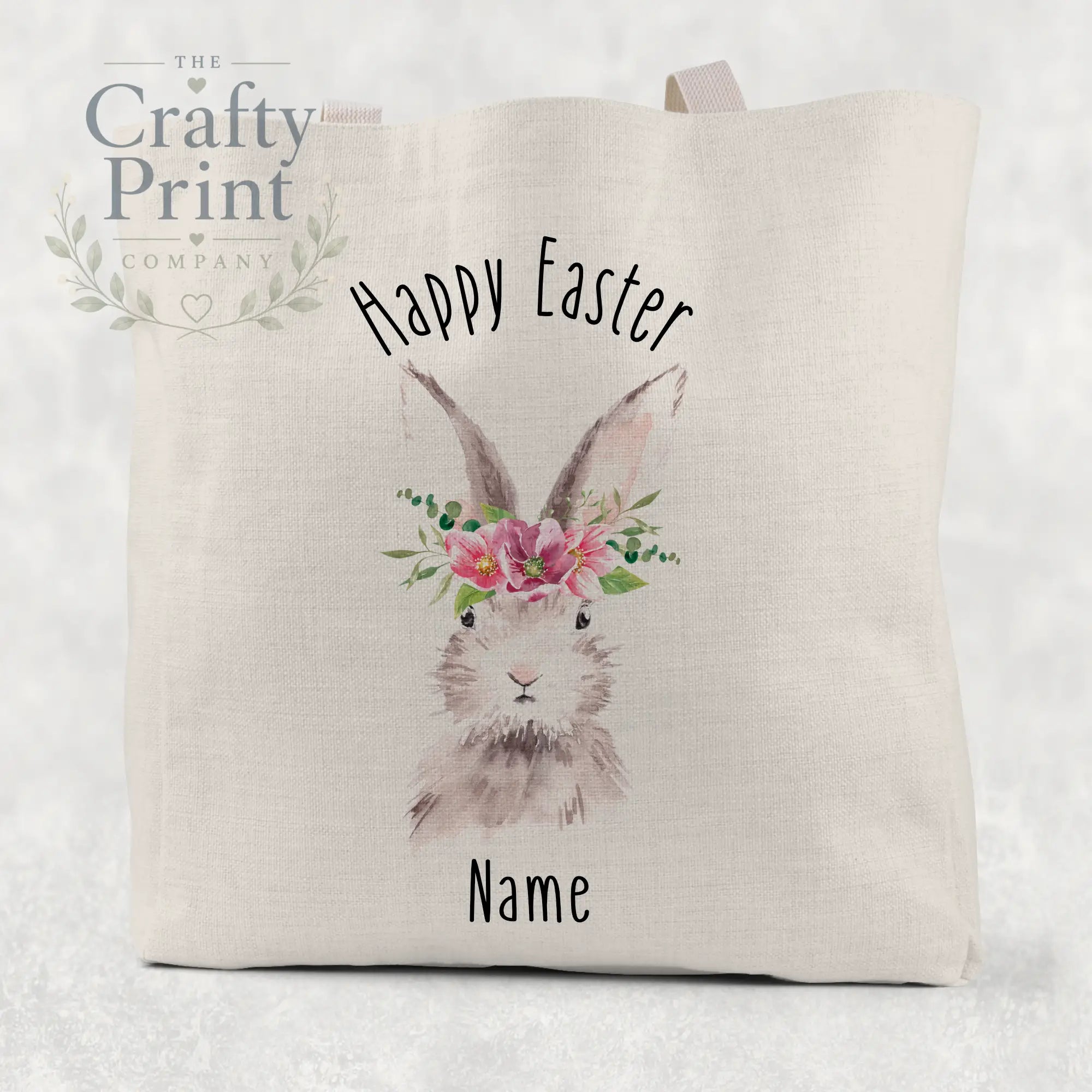 Happy Easter Bunny Tote/Goodie Bag Personalised - Small