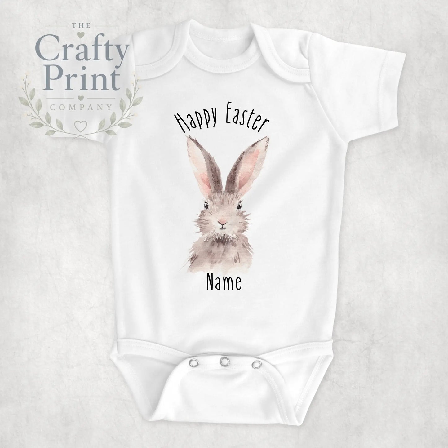 Happy Easter Rabbit Personalised Bodysuit - Boy - Baby