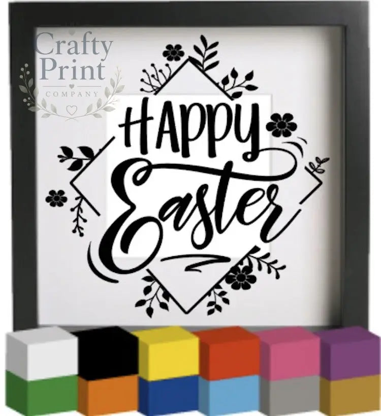 Happy Easter V2 Vinyl Decal Sticker - Decorative Stickers