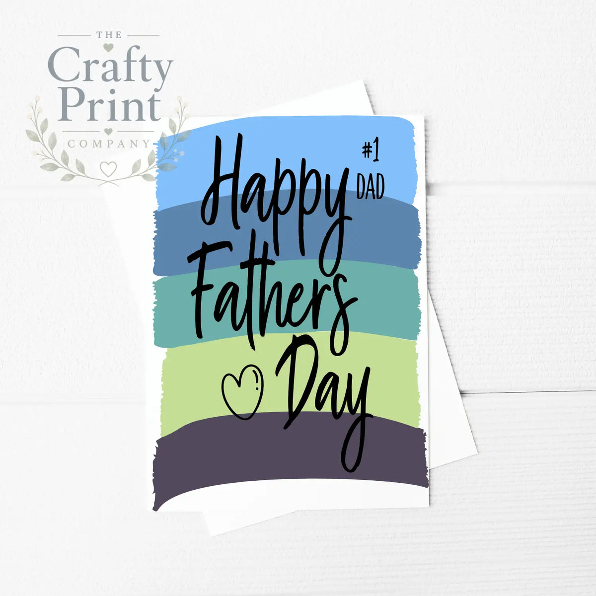 Happy Fathers Day #1 Dad A5 Card & Envelope - Greeting Note