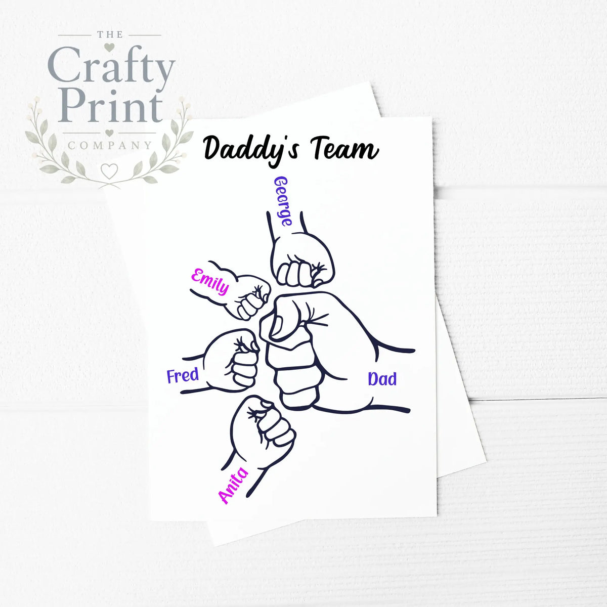 Happy Father’s Day Fist Bump A5 Card & Envelope - Greeting