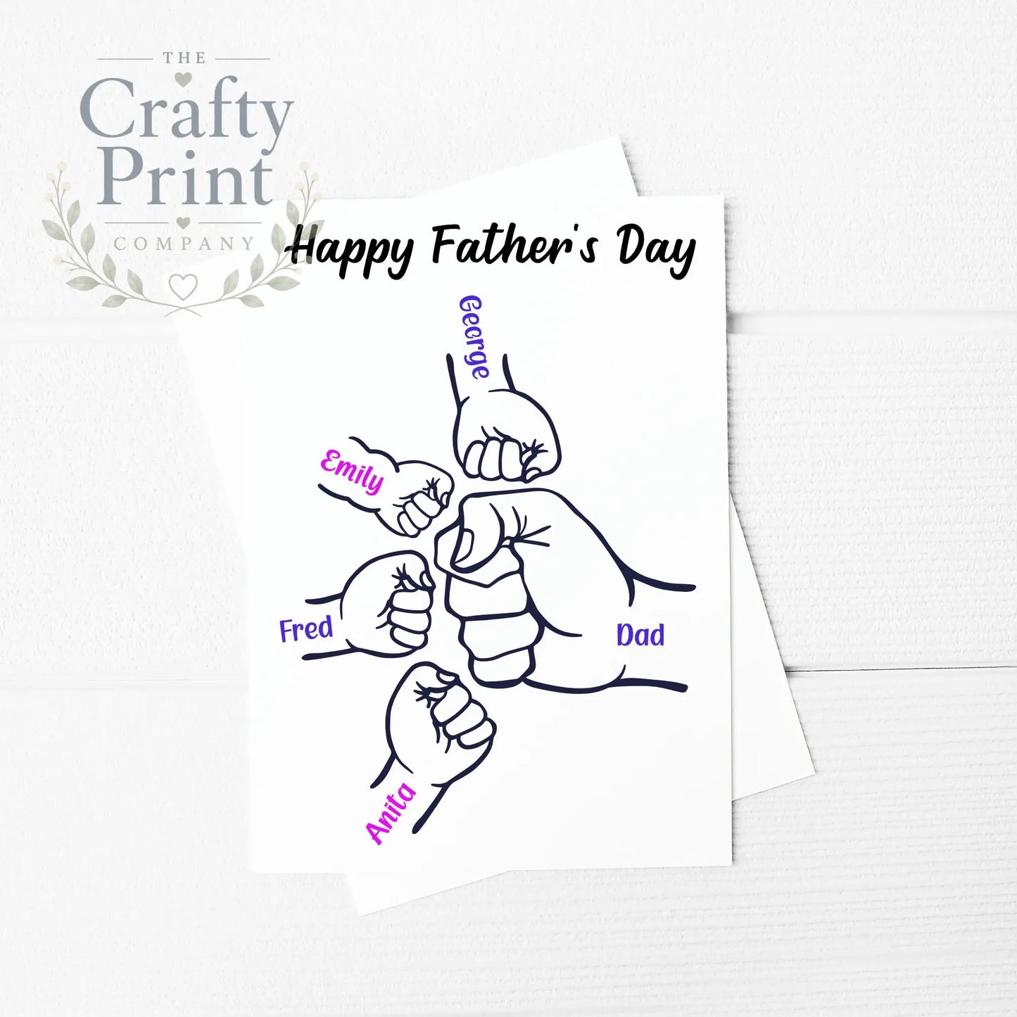 Happy Father’s Day Fist Bump A5 Card & Envelope - Greeting