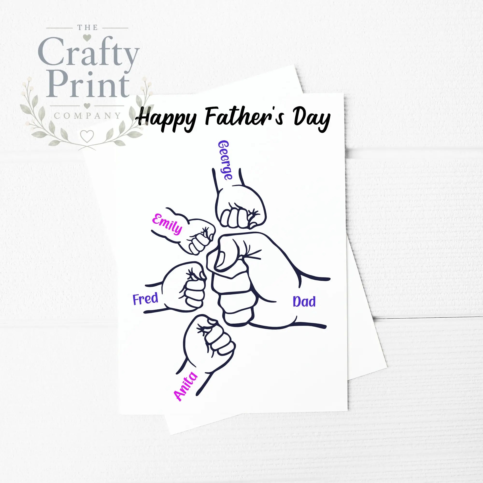 Happy Father’s Day Fist Bump A5 Card & Envelope - Greeting
