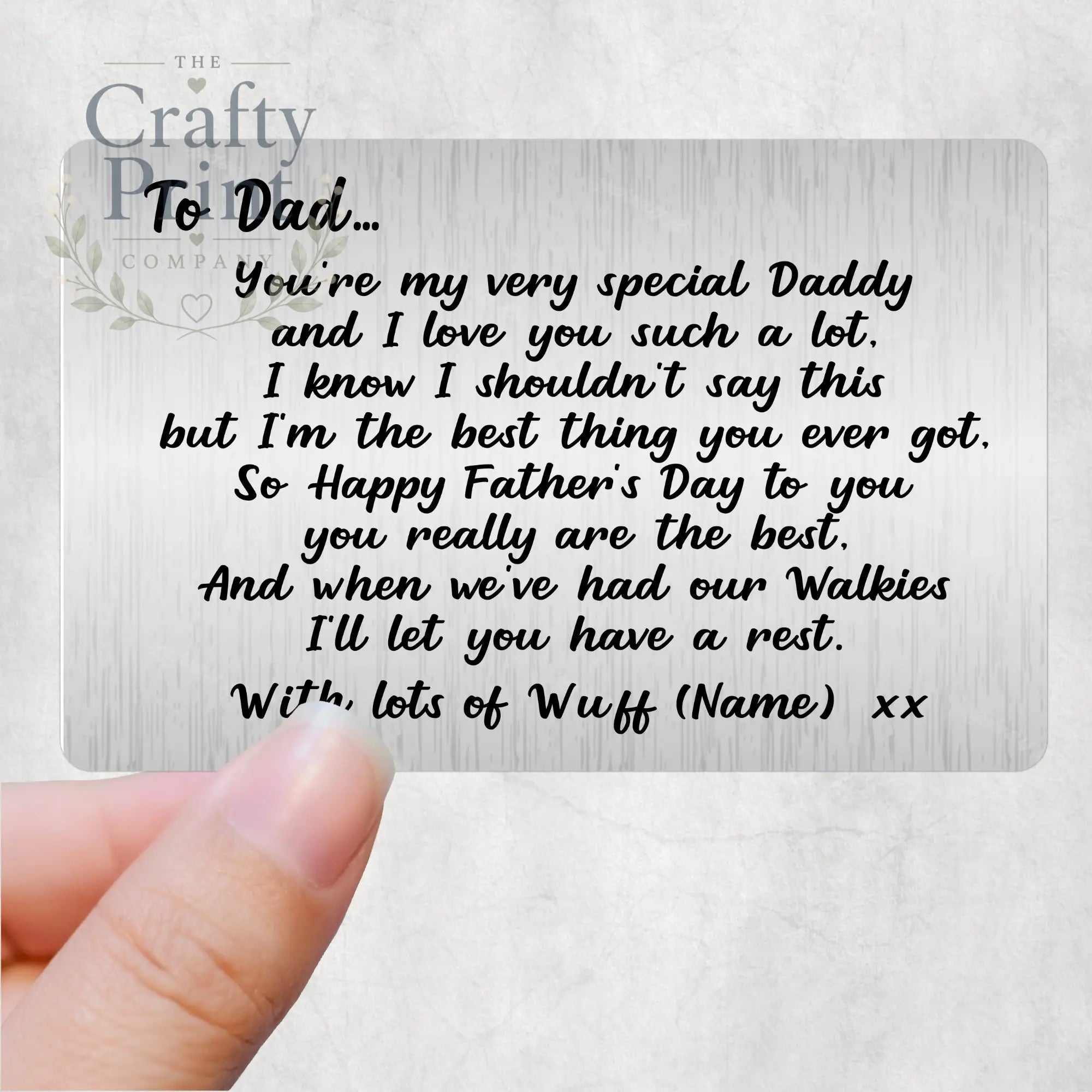 Happy Father’s Day From the Dog Personalised Card