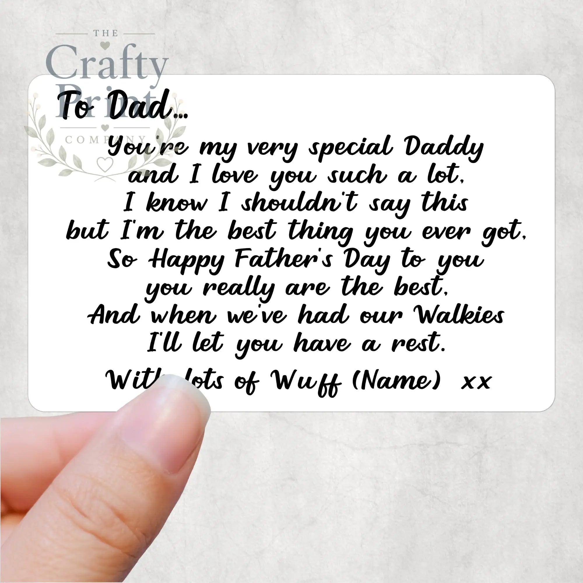 Happy Father’s Day From the Dog Personalised Card