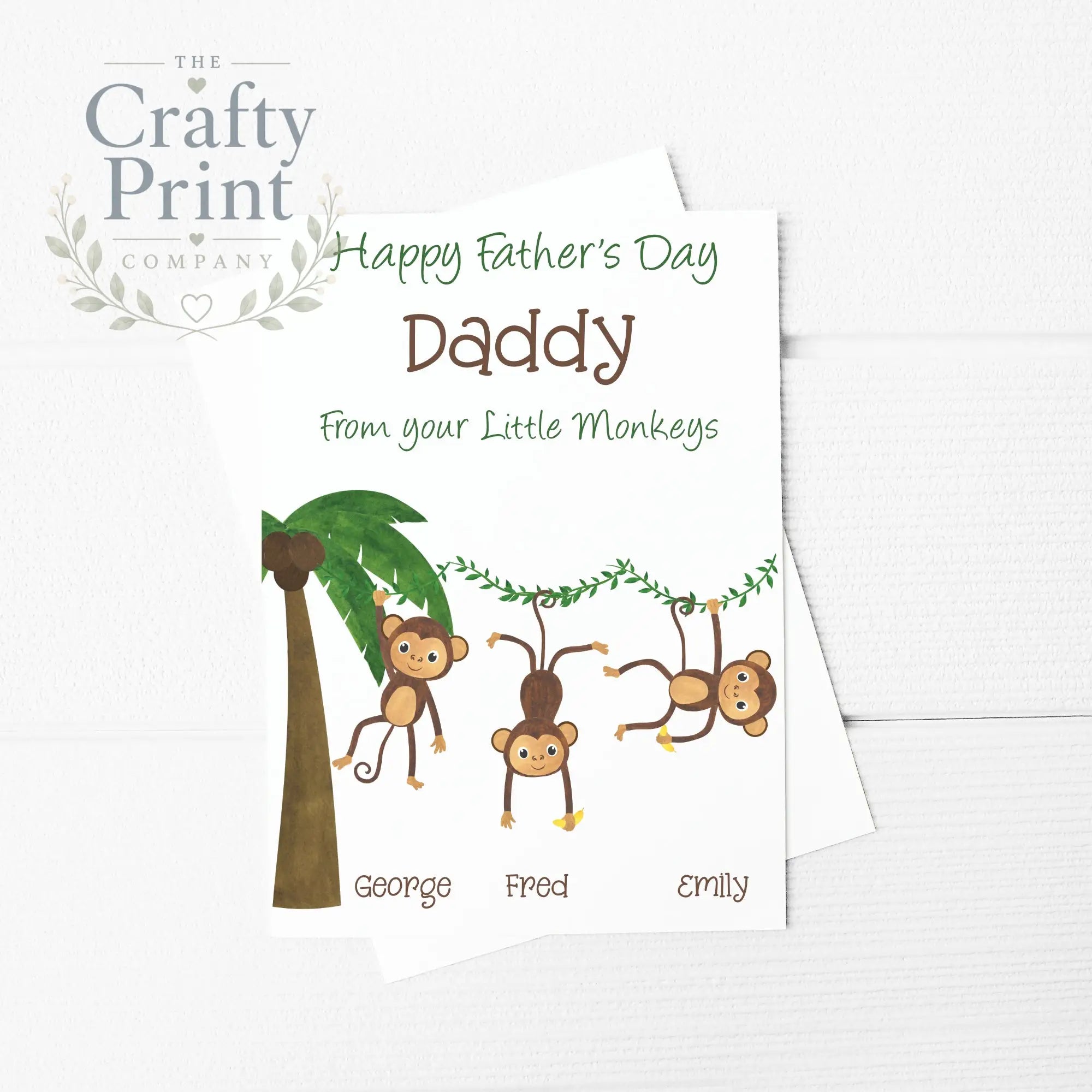 Happy Father’s Day from your Little Monkeys A5 Card &