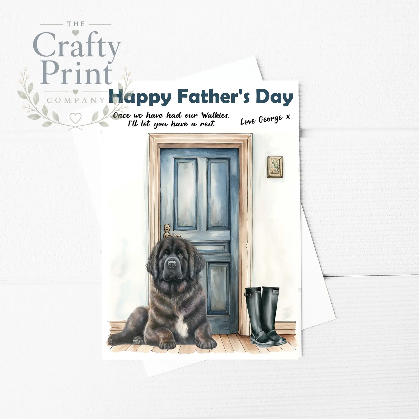 Happy Father’s Day Newfoundland Waiting A5 Card - Greeting