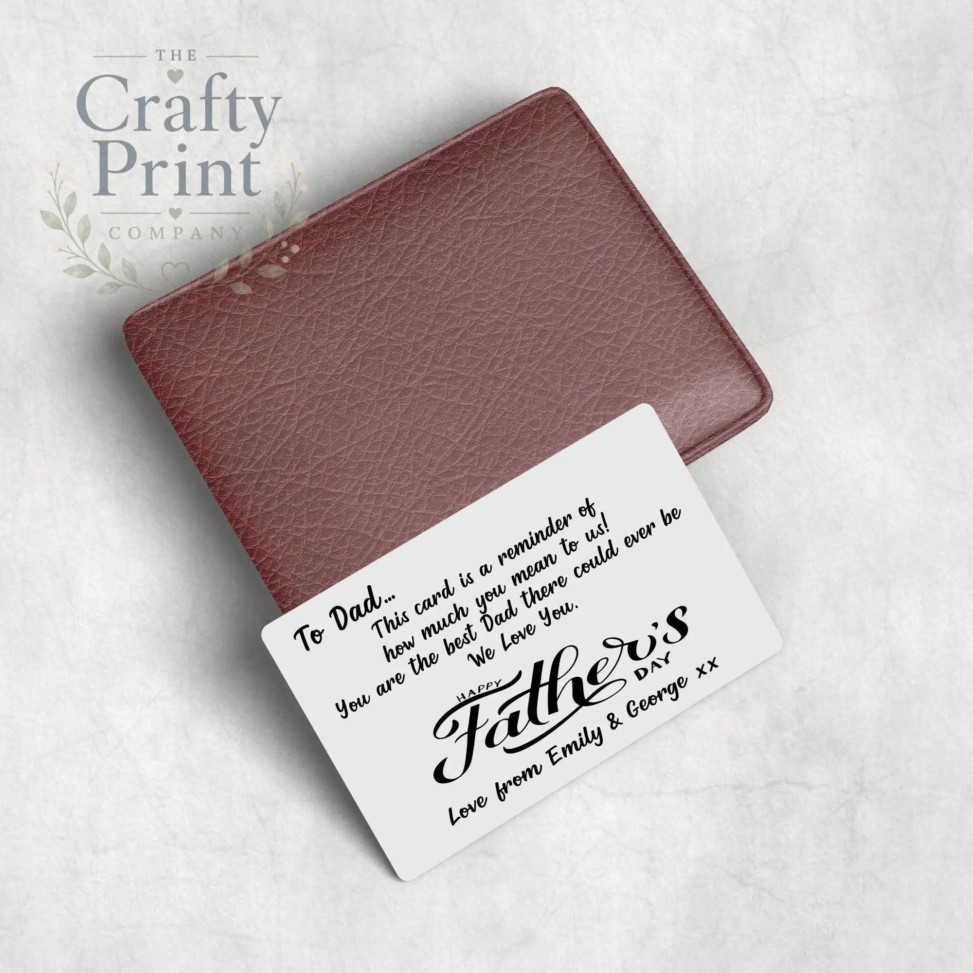 Happy Father’s Day Personalised Card for Wallet - Handbag &
