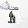 Happy Father’s Day Watercolour Fishing A5 Card - Greeting &