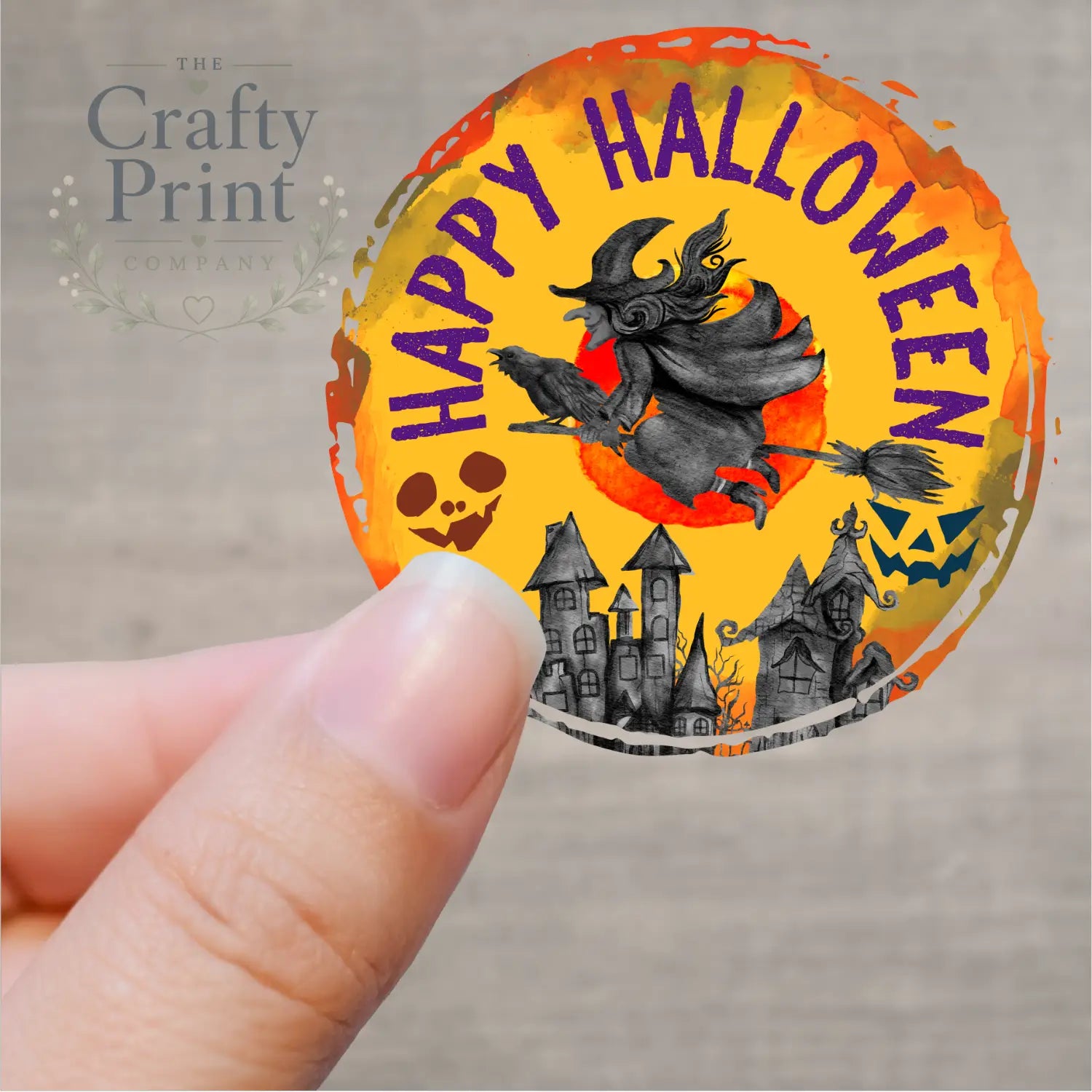 Happy Halloween Printed Sticker - Decorative Stickers
