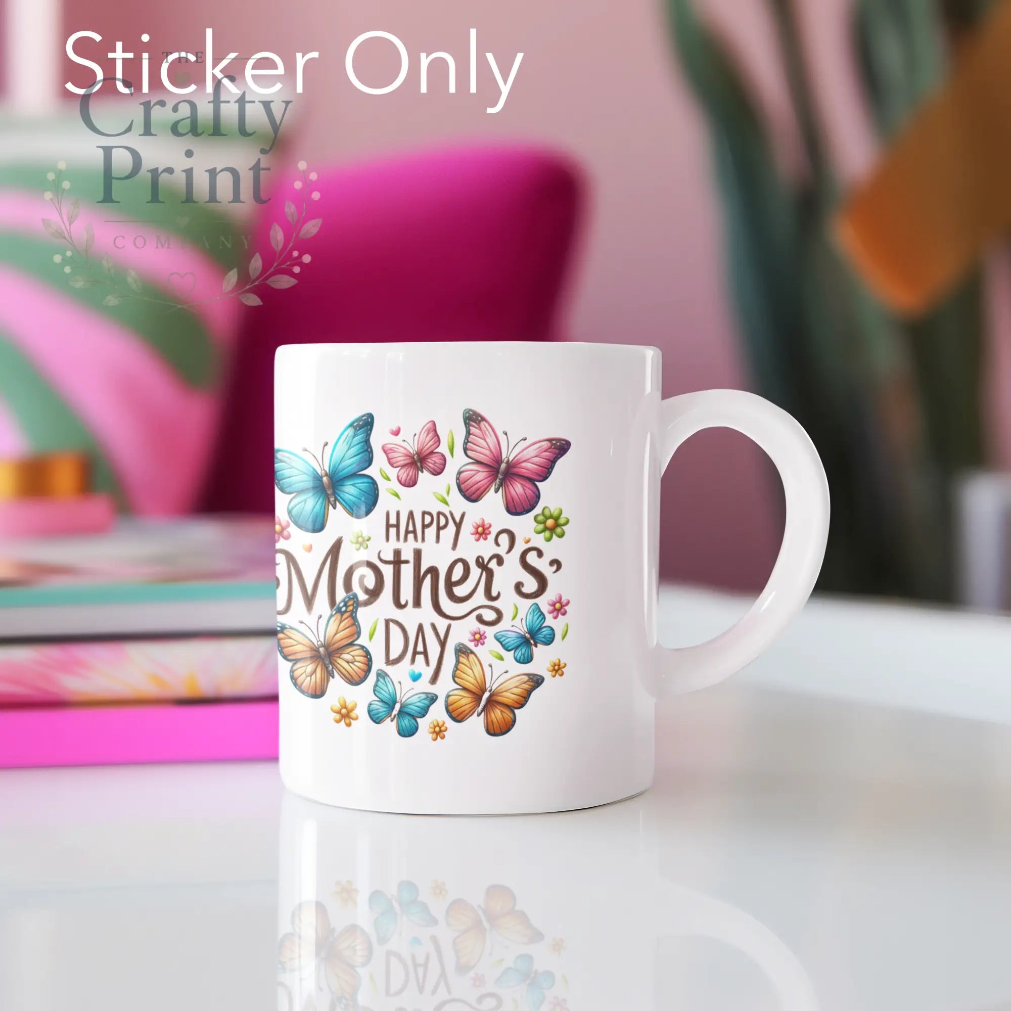 Happy Mother’s Day Butterfly UV DTF Sticker | Mug Decal