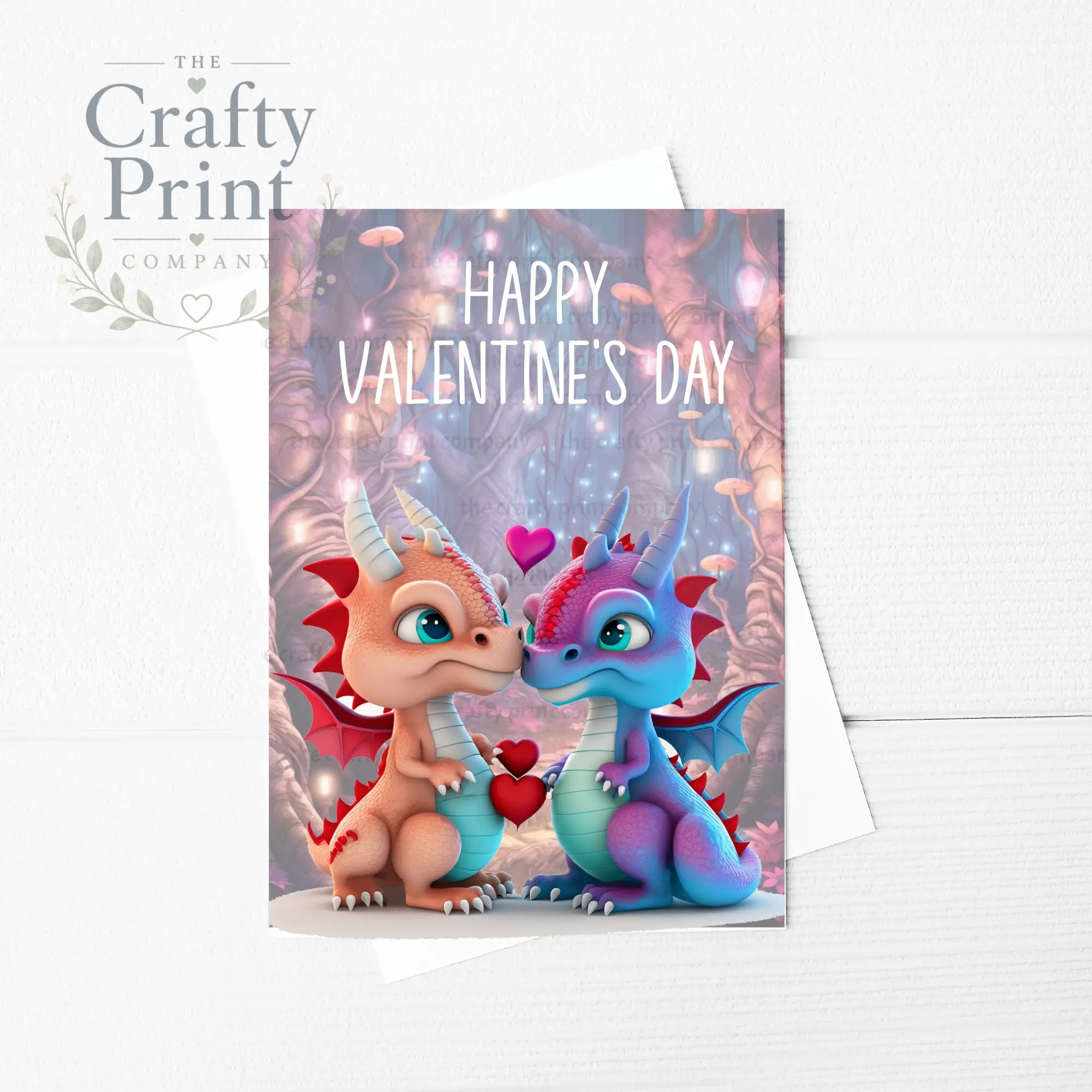 Happy Valentine’s Day Dragons A5 Card - Greeting & Note