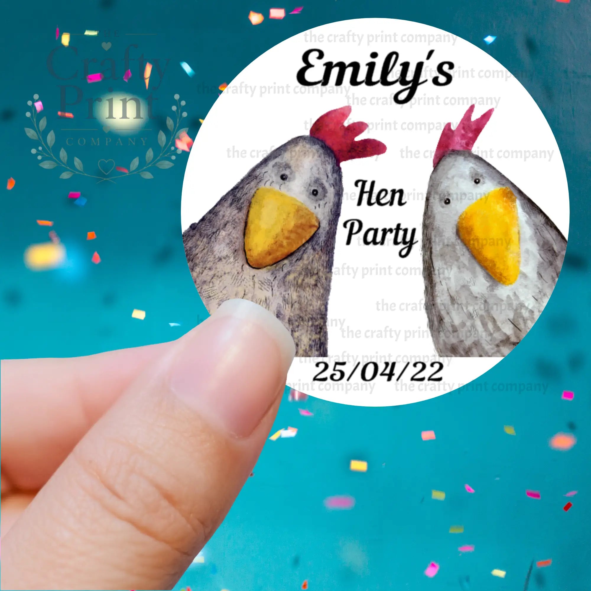 Hen Party Personalised Printed Sticker - Decorative Stickers