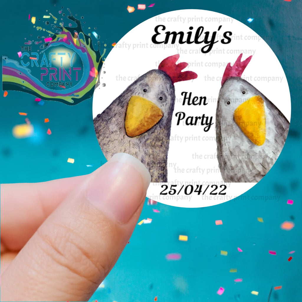 Hen Party Personalised Printed Sticker - Decorative Stickers