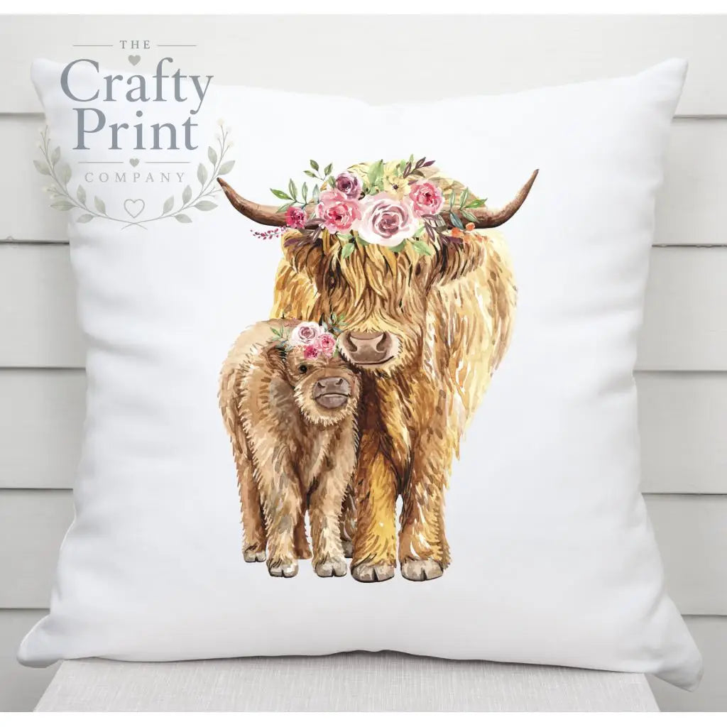 Highland Cow Cushion - Chair & Sofa Cushions