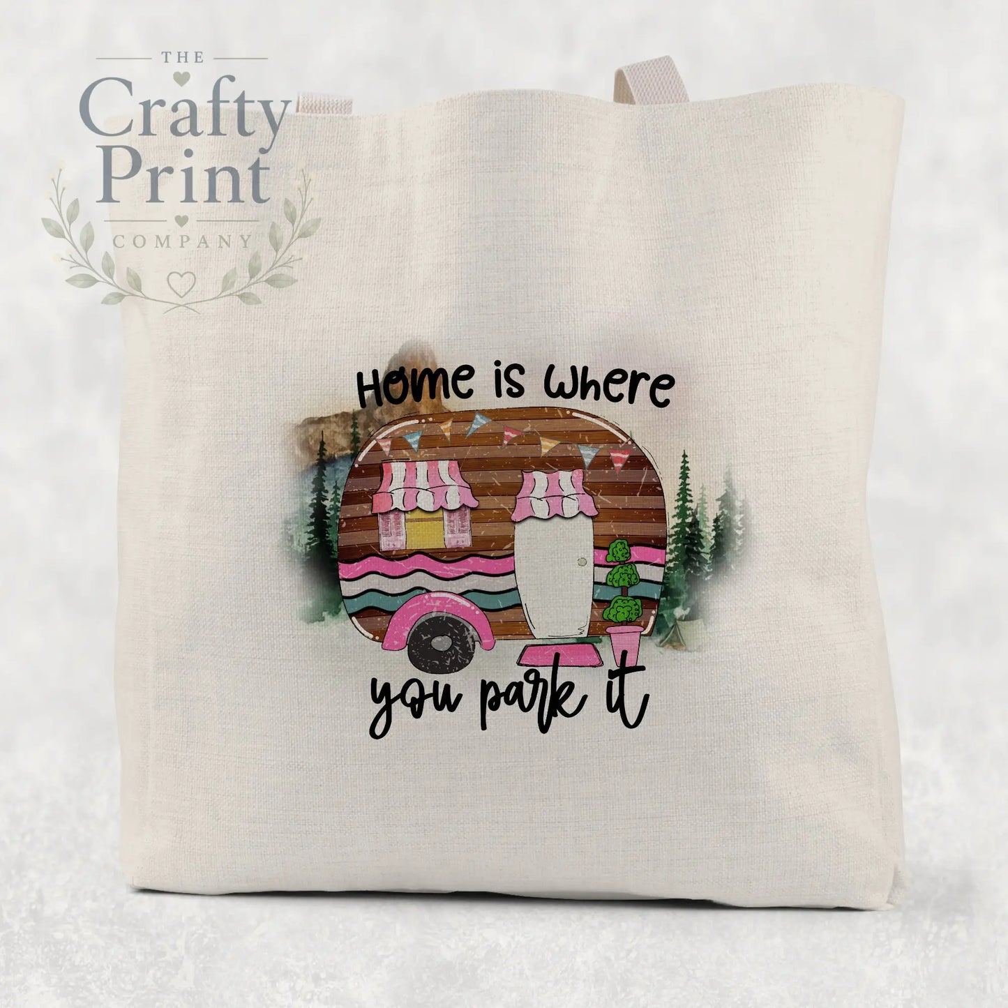 Home is where you park it Cotton Tote Bag - Natural
