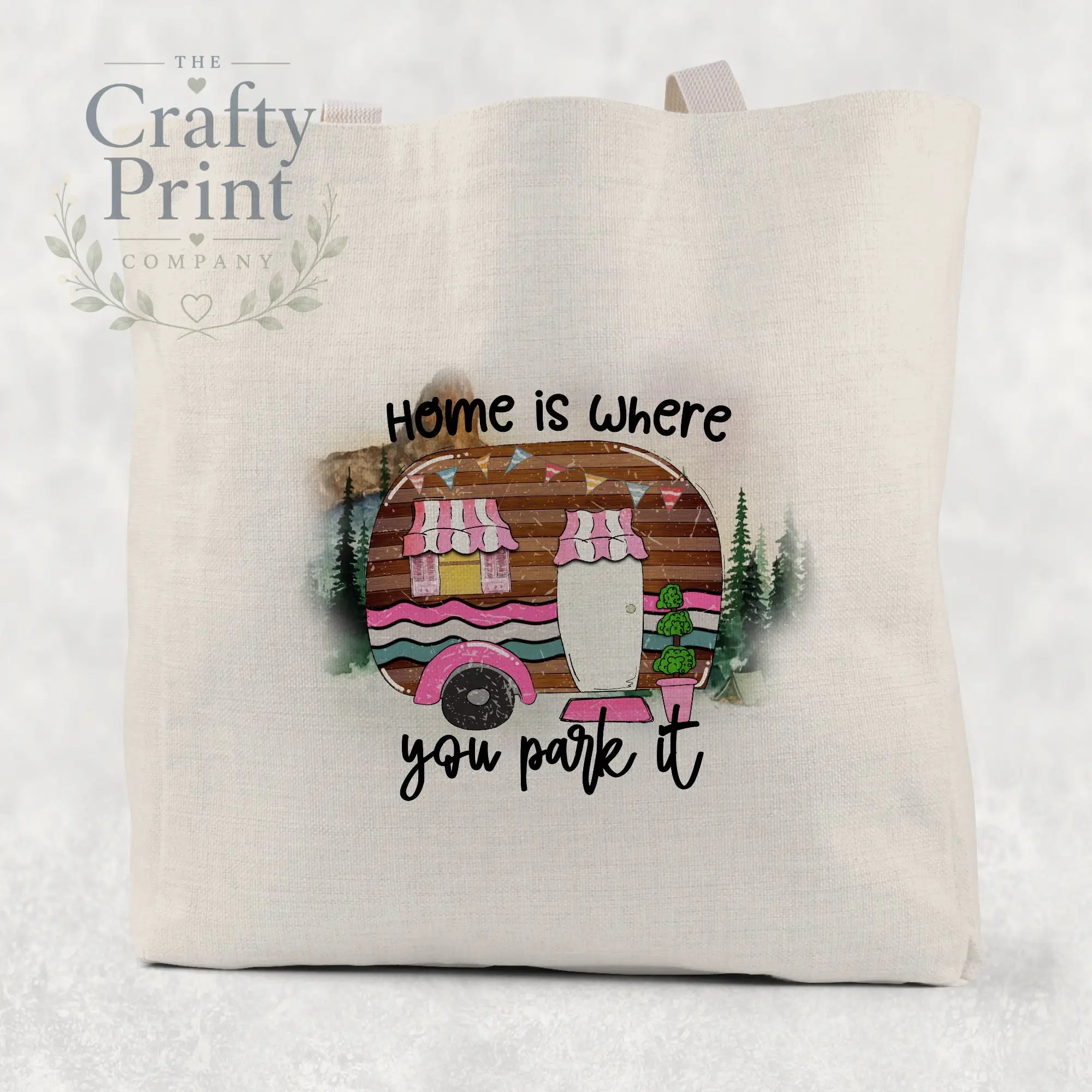 Home is where you park it Cotton Tote Bag - Natural