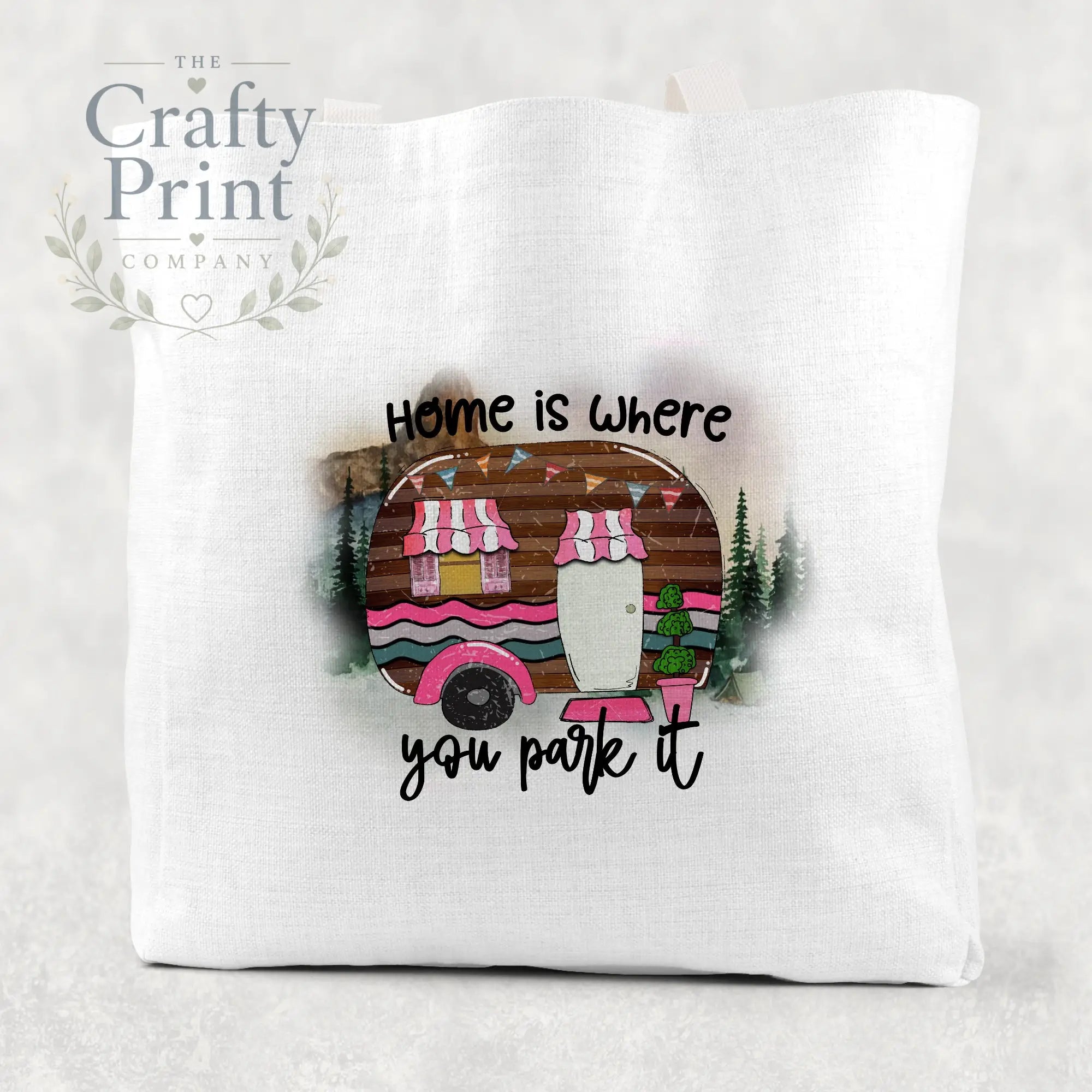 Home is where you park it Cotton Tote Bag - White